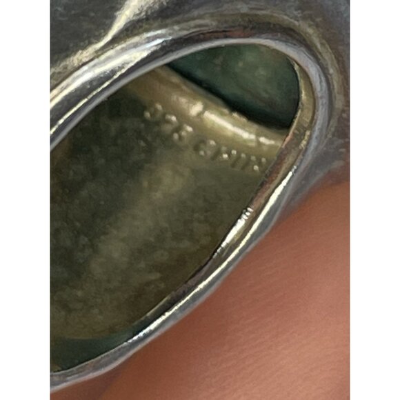 Silpada 925 Ring Signed Silver Quartz Vitality Size 8.5 Style R2941 Green Blue - Picture 8 of 10